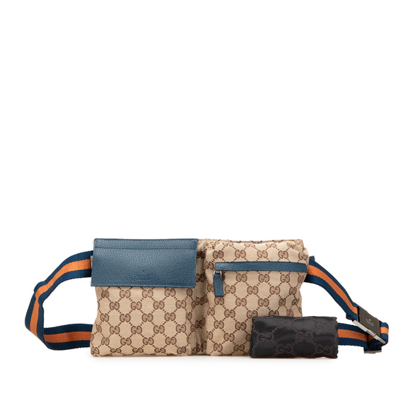 Pre-Loved Gucci GG Canvas Web Double Pocket Belt Bag - Picture 11 of 11